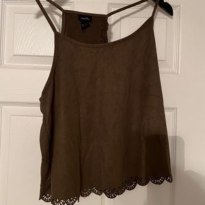 🐠 Rue 21.Brown Top. (Feels like light Suede).Made exclusively for Trims